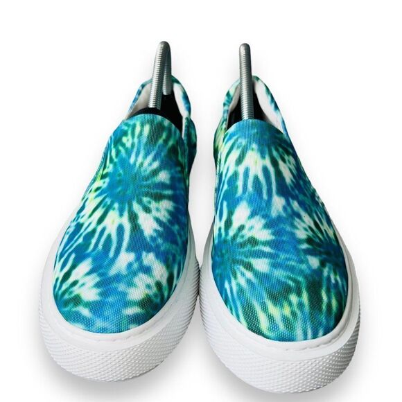 J/Slide Dusty Slip-on Casual Platform Sneakers Blue Tie Dye Women's 8 - Picture 3 of 11